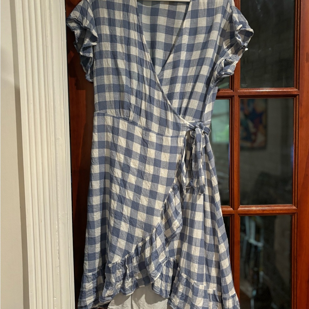 Rails Gingham Wrap Dress Size Medium - image 4